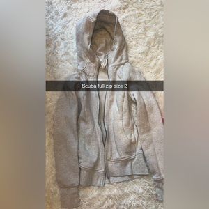 Lulu lemon scuba full length full zip size 2